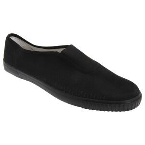 Dek Adults Unisex Gusset Black Canvas Plimsolls / Black